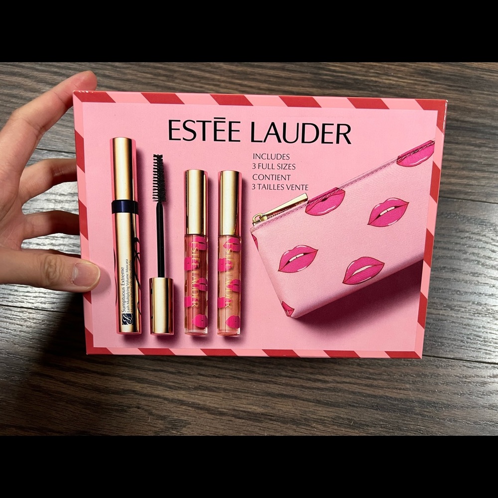 Estee Lauder Lip Gloss and Mascara gift set